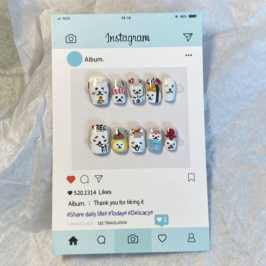 MYY's designer original high-end design customized luxury hand-painted wearable nail art