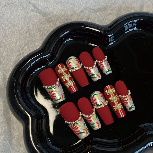 MYY's designer original high-end design customized luxury hand-painted wearable nail art 