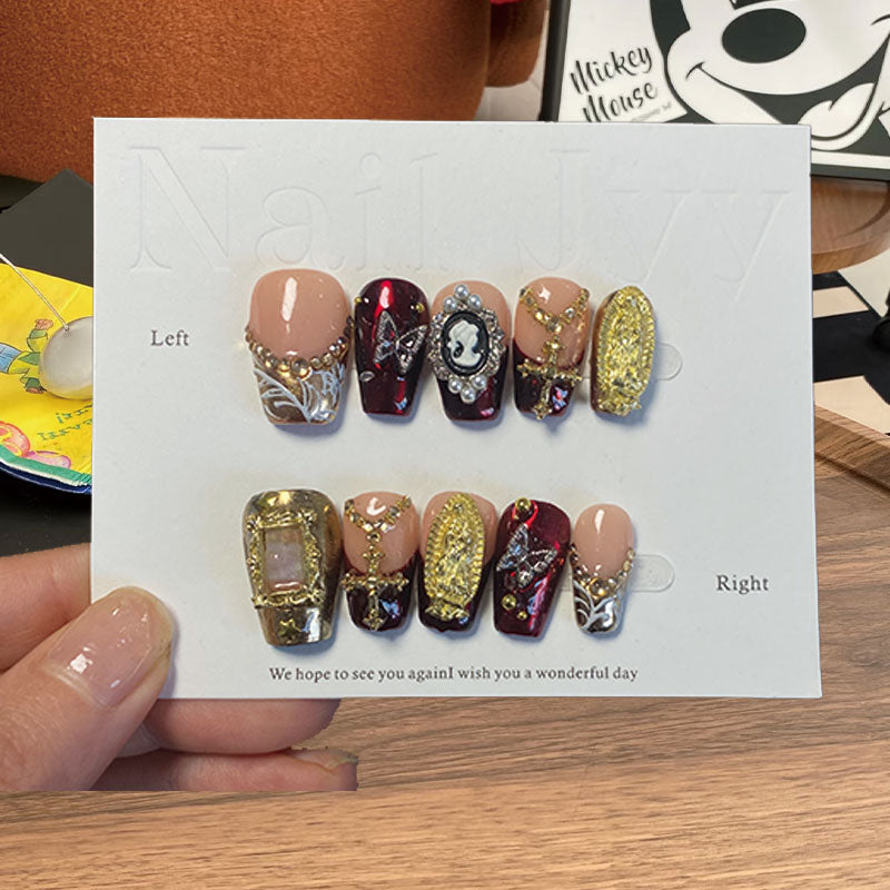 A1175-MYY's designer original high-end design customized luxury hand-painted wearable nail art