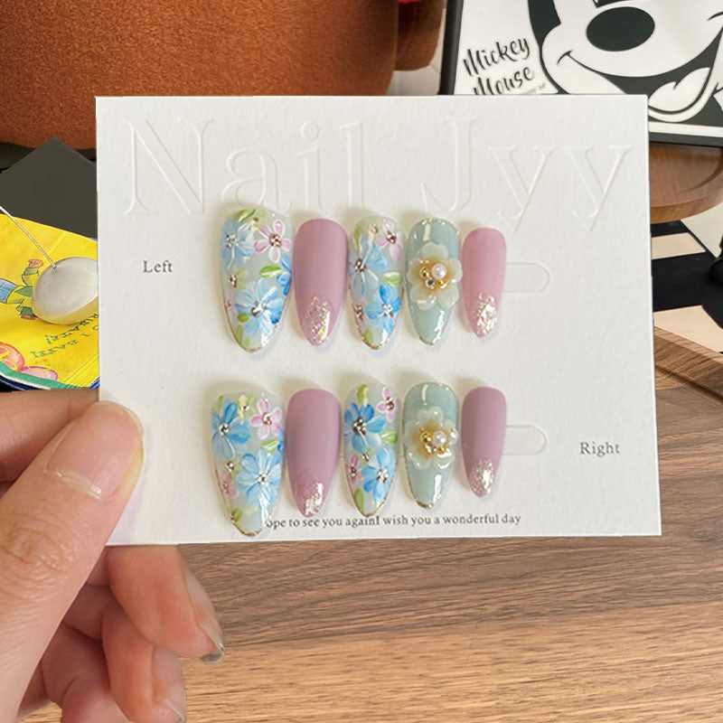 A1146-MYY's designer original high-end design customized luxury hand-painted wearable nail art