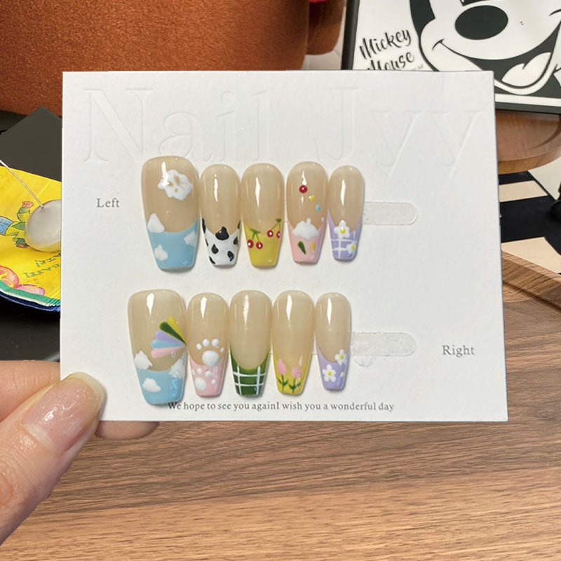 MYY's designer original high-end design customized luxury hand-painted wearable nail art