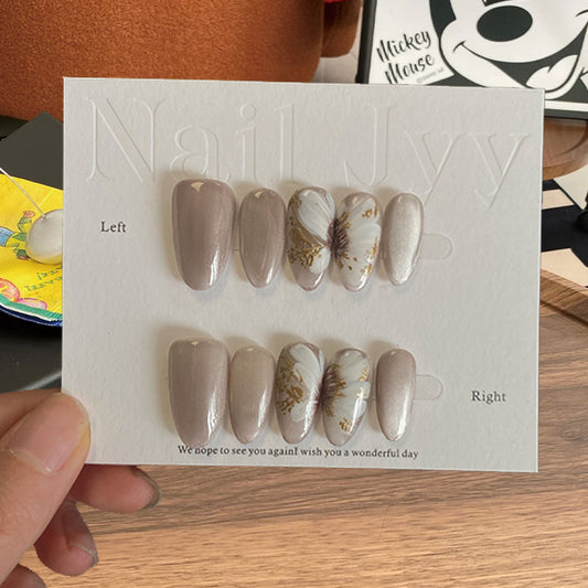 A1147-MYY's designer original high-end design customized luxury hand-painted wearable nail art