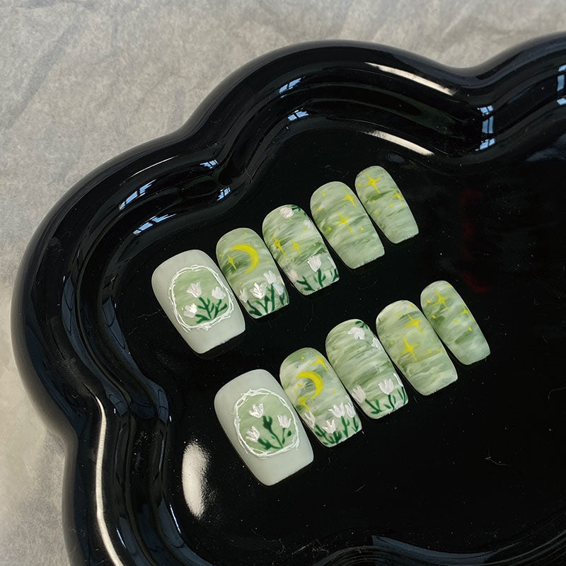 MYY's designer original high-end design customized luxury hand-painted wearable nail art