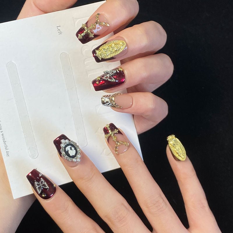 A1175-MYY's designer original high-end design customized luxury hand-painted wearable nail art