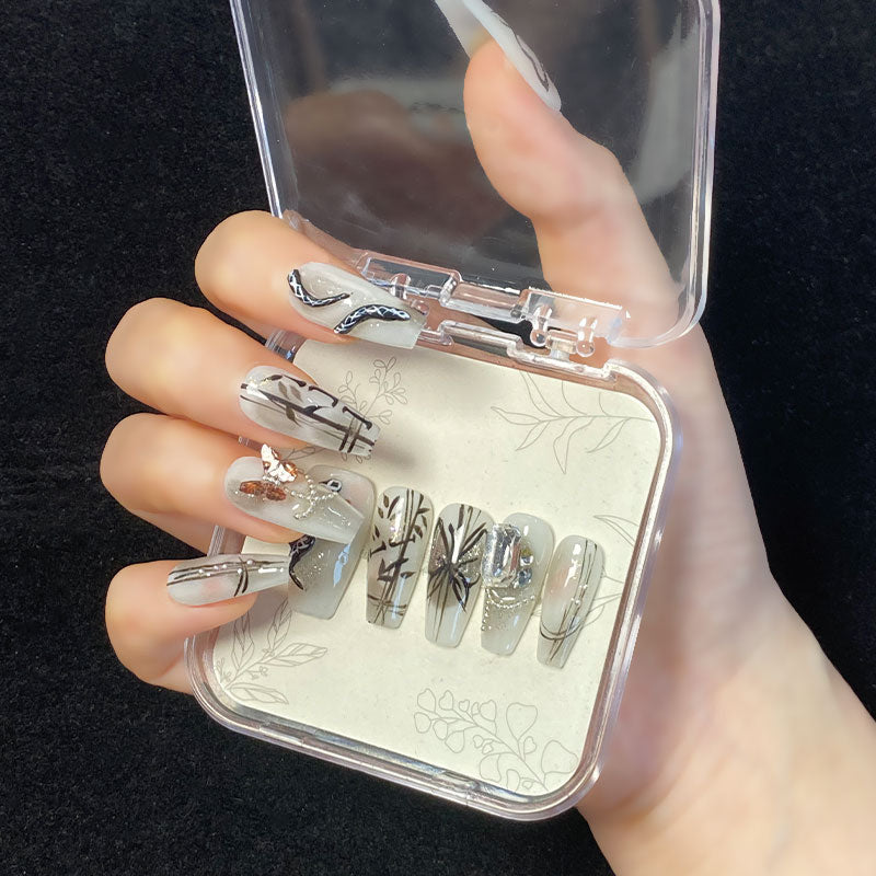 MYY's designer original high-end design customized luxury hand-painted wearable nail art