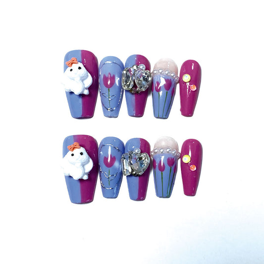 MYY's designer original high-end design customized luxury hand-painted wearable nail art