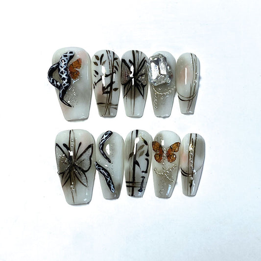 MYY's designer original high-end design customized luxury hand-painted wearable nail art