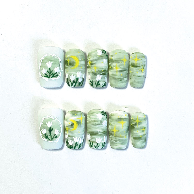 MYY's designer original high-end design customized luxury hand-painted wearable nail art