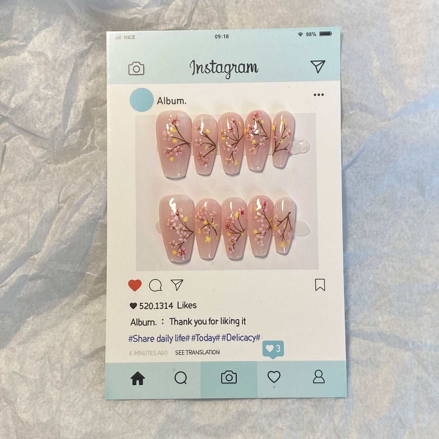 MYY's designer original high-end design customized luxury hand-painted wearable nail art